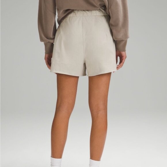 Cinchable Waist High-Rise Woven Short 3.5 In Mojave Tan - Picture 2 of 10